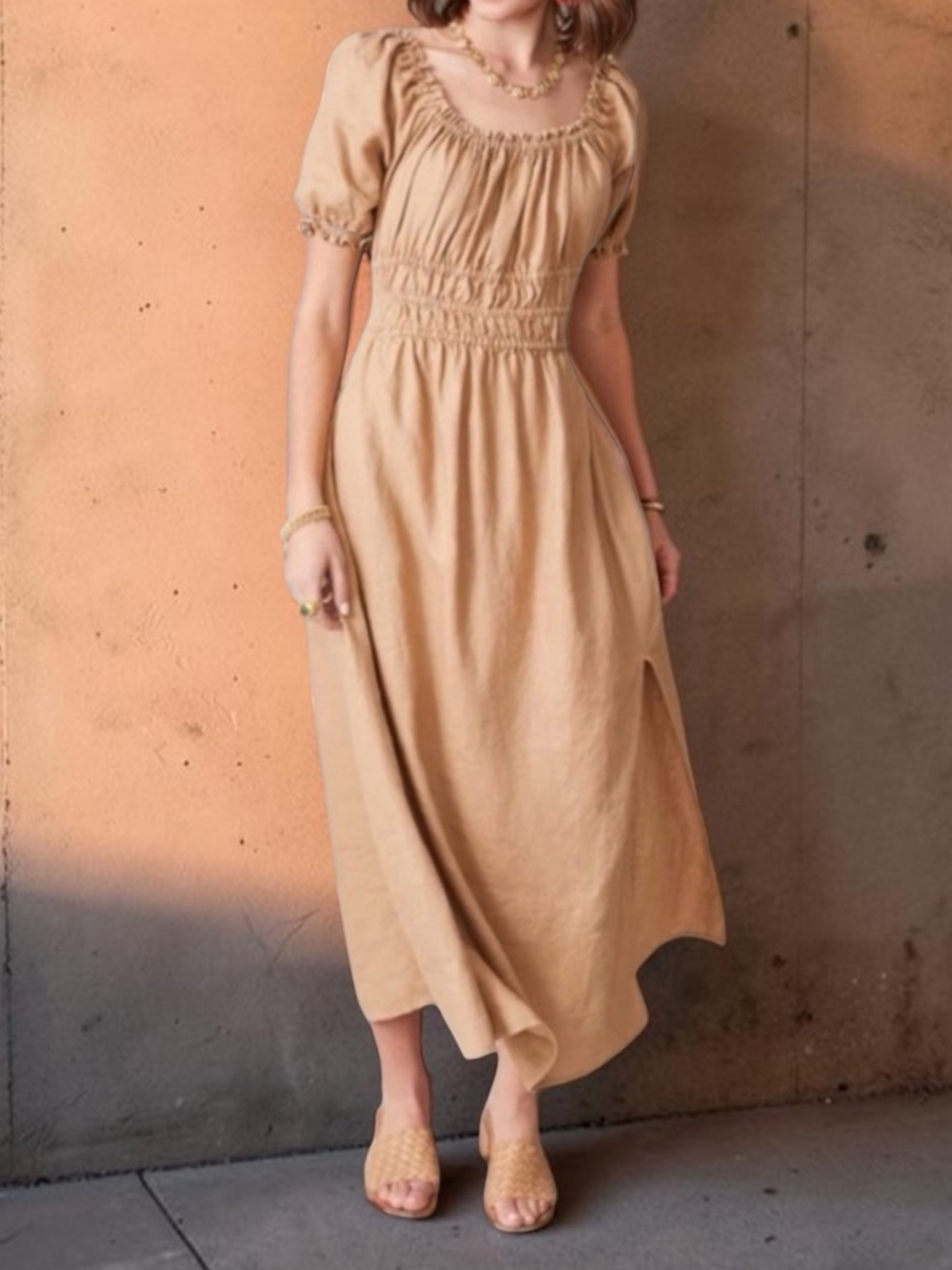 SPARTINA 449 100% Linen Tannin Madeline Dress Size XL